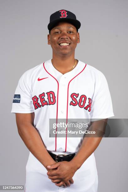 Rafael Devers of the Boston Red Sox poses for a photo during the Boston Red Sox Photo Day at JetBlue Park on Tuesday, February 21, 2023 in Fort...