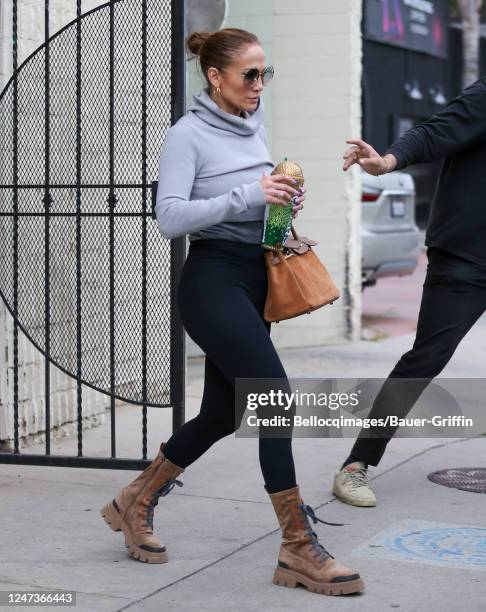 Jennifer Lopez is seen on February 21, 2023 in Los Angeles, California.