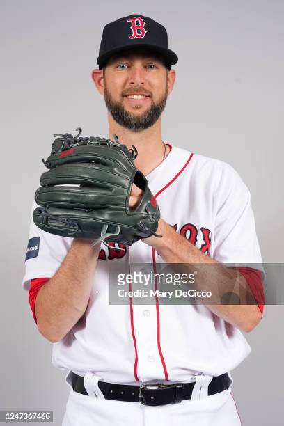Chris Martin of the Boston Red Sox poses for a photo during the Boston Red Sox Photo Day at JetBlue Park on Tuesday, February 21, 2023 in Fort Myers,...