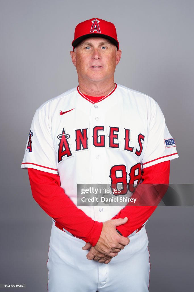 Manager Phil Nevin of the Los Angeles Angels poses for a photo during