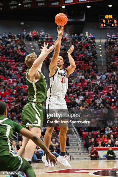 San Diego State Aztecs forward Jaedon LeDee shoots the ball during a
