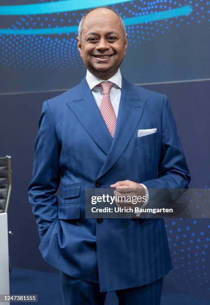 Michael Sen, CEO of Fresenius SE, during a photo shoot prior to the beginning of the annual press conference on February 22, 2023 in Bad Homburg,...