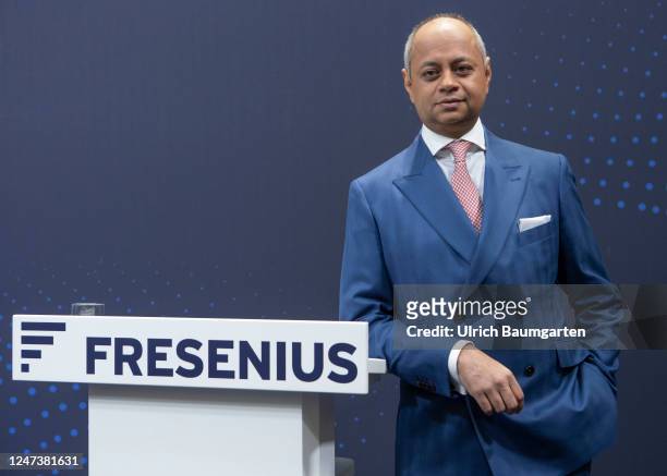 Michael Sen, CEO of Fresenius SE, during a photo shoot prior to the beginning of the annual press conference on February 22, 2023 in Bad Homburg,...