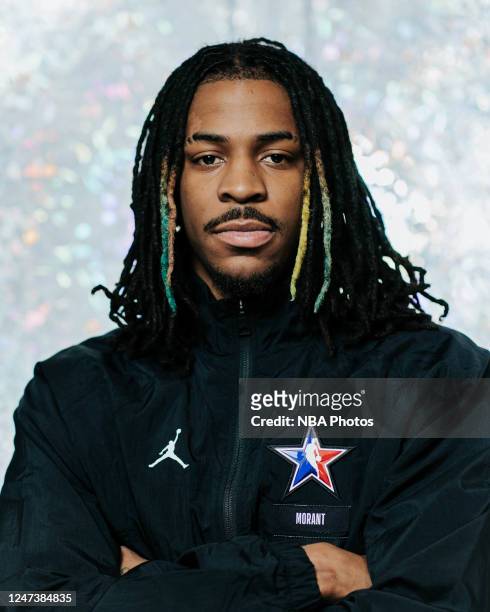 Ja Morant of the Memphis Grizzlies poses for a portrait during the NBA All-Star Game as part of 2023 NBA All Star Weekend on Sunday, February 19,...