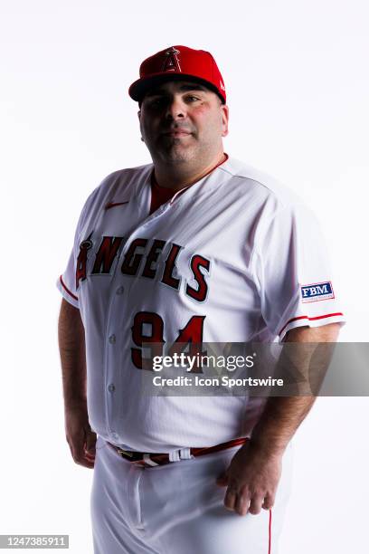 Staff Assistant Ali Modami poses for a portrait during the Los Angeles Angels Photo Day on February 21, 2023 at Los Angeles Angels Training Facility...