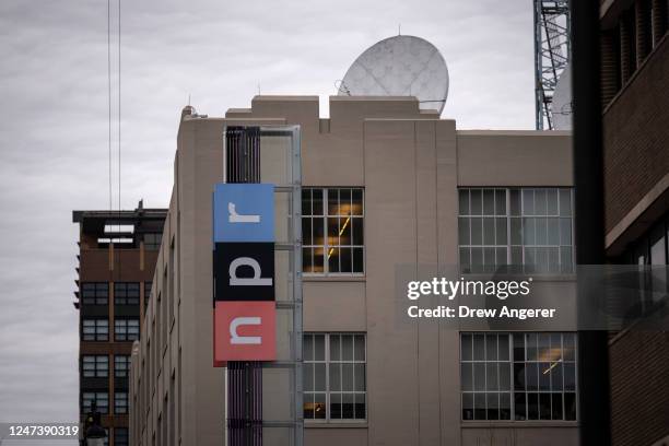 View of the National Public Radio headquarters on North Capitol Street February 22, 2023 in Washington, DC. NPR CEO John Lansing announced in a memo...