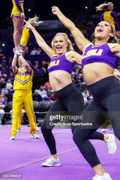 The LSU Tigers Golden Girls entertain the crowd during a game between the South Carolina Gamecocks and the LSU Tigers on February 18 at the Pete...