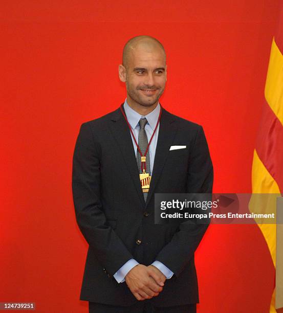 Pep Guardiola receives a gold medal of honour as a recognition for his career and his contribution to the image of a cultured, civilized and open...