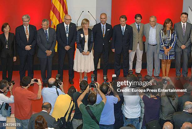 Pep Guardiola attends the delivery of gold medal of honour to Pep Guardiola as a recognition for his career and his contribution to the image of a...