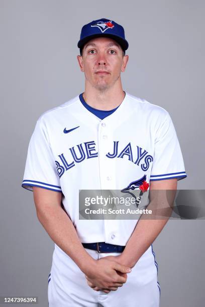 Chad Green of the Toronto Blue Jays poses for a photo during the Toronto Blue Jays Photo Day at TD Ballpark on Wednesday, February 22, 2023 in...