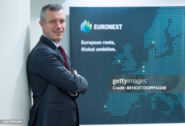 Euronext Brussels stock exchange new CEO Benoit van den Hove poses a photograph in Brussels February 22, 2023. - Belgium OUT / Belgium OUT