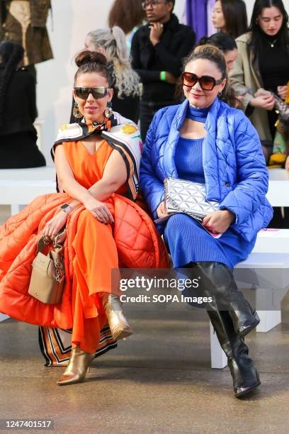 Fashionistas attend MadByMad show by Mata Durikovic of Slovak Fashion Council at the London Fashion Week, Fashion Scout.