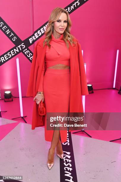 Amanda Holden attends the launch of 'Superdrug Presents' at The Old Truman Brewery on February 23, 2023 in London, England.