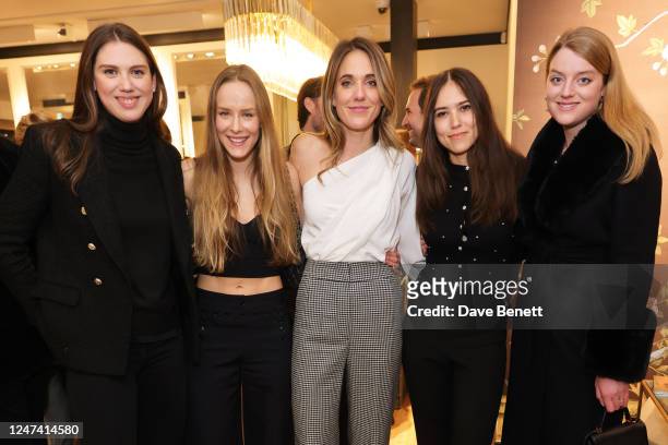Lady Sabrina Percy, Hum Fleming, Daisy Knatchbull, Natalie Salmon and Flora Vesterberg attend the launch of The Deck's new London flagship store on...