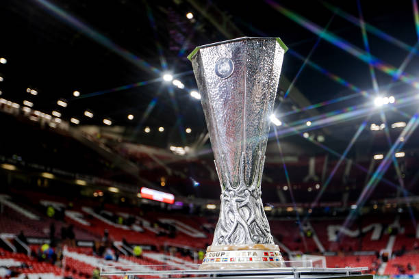 Europa League Trophy during the UEFA Europa League match between PSV v Sevilla at the Philips Stadium on February 23, 2023 in Eindhoven Netherlands