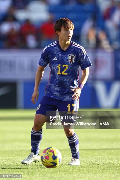 Ruka Norimatsu of Japan during the SheBelieves Cup match between Canada and Japan at Toyota Stadium on February 22, 2023 in Frisco, Texas.