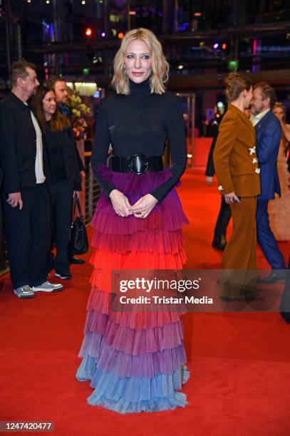 Cate Blanchett attends the TAR premiere during the 73rd Berlinale International Film Festival Berlin at Berlinale Palast on February 23, 2023 in...
