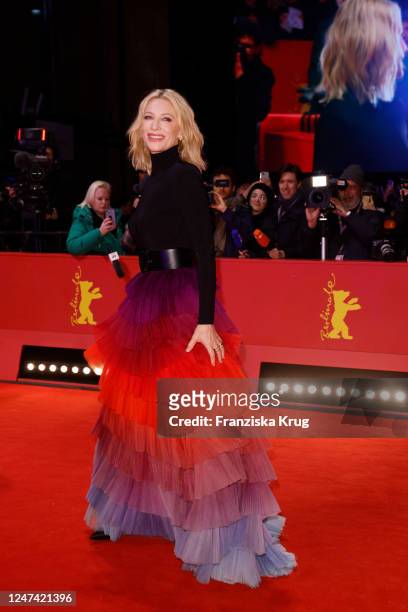 Cate Blanchett at the "TAR" premiere during the 73rd Berlinale International Film Festival Berlin at Berlinale Palast on February 23, 2023 in Berlin,...
