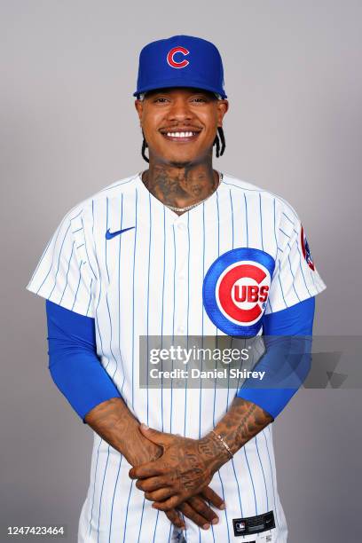 Marcus Stroman of the Chicago Cubs poses for a photo during the Chicago Cubs Photo Day at Sloan Park on Thursday, February 23, 2023 in Mesa, Arizona.