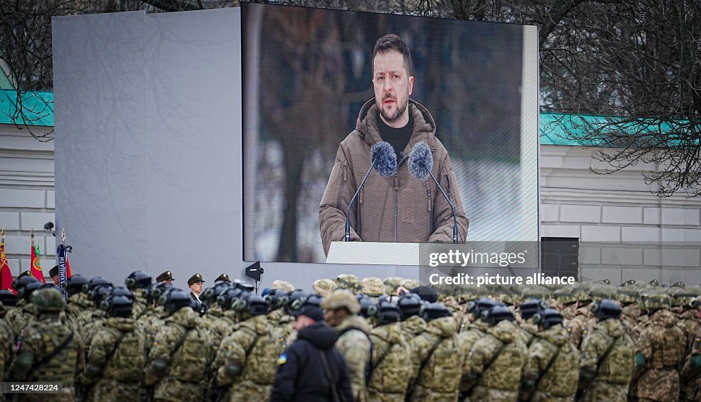 Anniversary of the beginning of the war Ukraine - Kiev