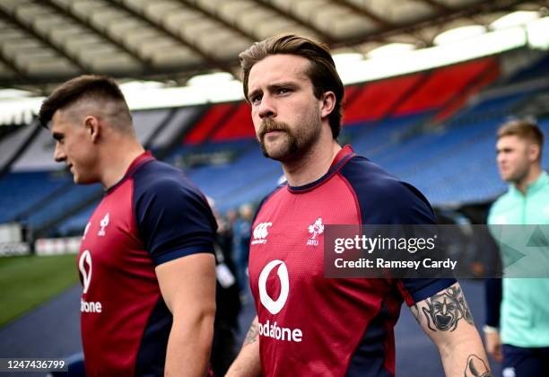 Rome , Italy - 24 February 2023; Mack Hansen during the Ireland rugby captain's run at the Stadio Olimpico in Rome, Italy.