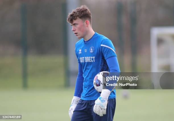 Hartlepool United Goalkeeper Patrick Boyes during John Askey's first training session as the Hartlepool United manager at Maiden Castle, Durham City...