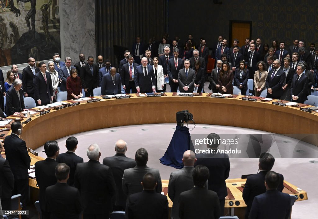 Unsc Conference 1-minute of silence observed at a U.N. Security Council meeting on ...