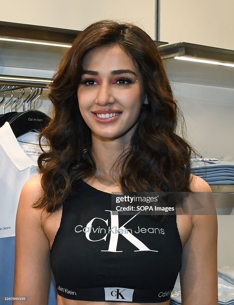 Bollywood actress Disha Patani smiles at the launch of Calvin