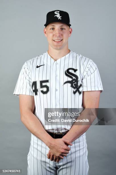 Garrett Crochet of the Chicago White Sox poses for a photo during the Chicago White Sox Photo Day at Camelback Ranch-Glendale on Wednesday, February...