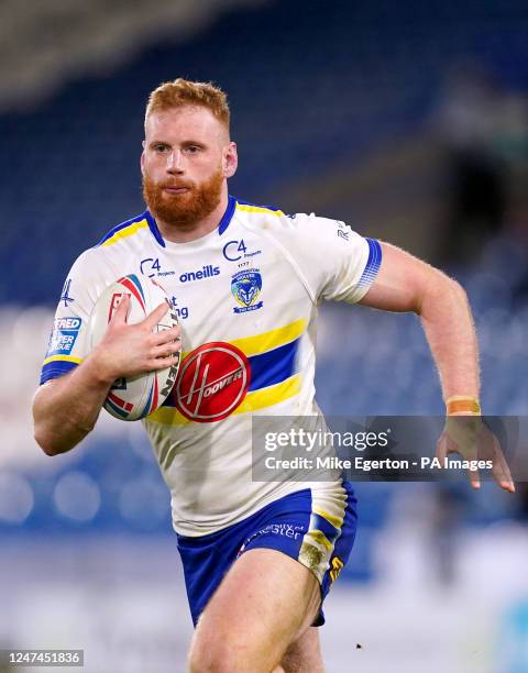 Warrington Wolves' Joe Bullock during the Betfred Super League match at The John Smith's Stadium, Huddersfield. Picture date: Friday February 24,...