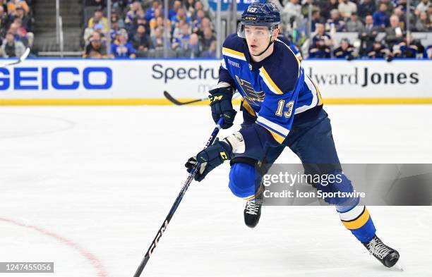 St. Louis Blues right wing Alexey Torsopshenko as seen during a NHL game between the Vancouver Canucks and the St. Louis Blues on February 23 at...