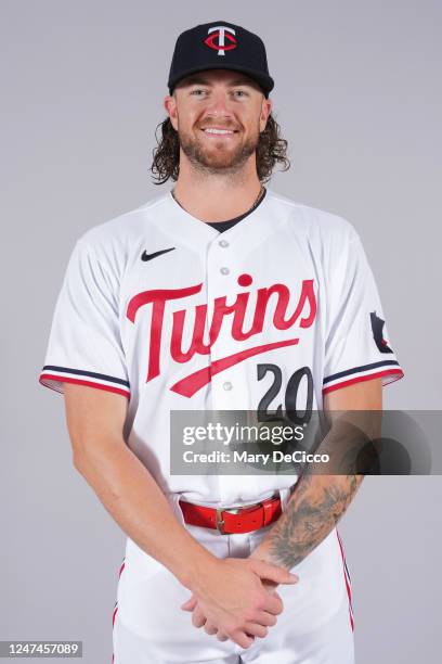 Chris Paddack of the Minnesota Twins poses for a photo during the Minnesota Twins Photo Day at Lee County Sports Complex on Friday, February 24, 2023...