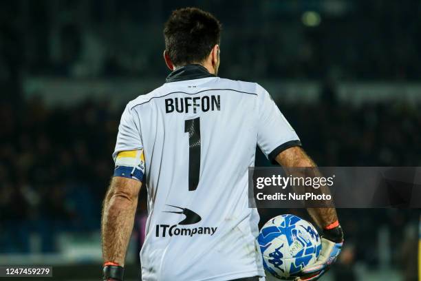 Gianluigi Buffon of Parma Calcio during the Italian soccer Serie B match Frosinone Calcio vs Parma Calcio on February 24, 2023 at the Benito Stirpe...