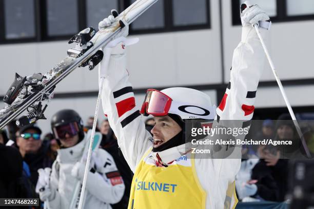 Mikael Kingsbury of Team Canada wins the gold medal during the FIS Freestyle World Ski Championships Men's and Women's Moguls on February 25, 2023 in...