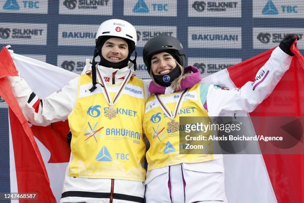 Mikael Kingsbury of Team Canada, Perrine Laffont of Team France wins the gold medal during the FIS Freestyle World Ski Championships Men's and...