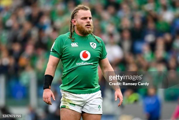 Rome , Italy - 25 February 2023; Finlay Bealham of Ireland during the Guinness Six Nations Rugby Championship match between Italy and Ireland at the...