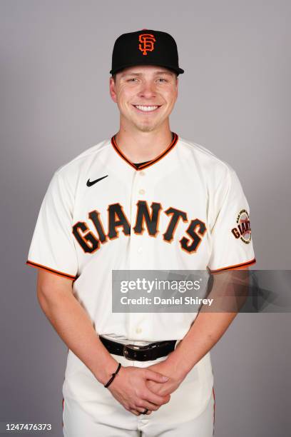 Kyle Harrison of the San Francisco Giants poses for a photo during the San Francisco Giants Photo Day at Scottsdale Stadium on Friday, February 24,...