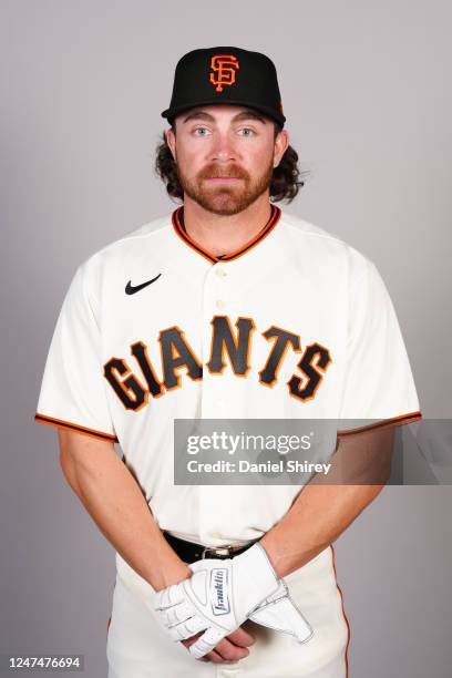 Brett Wisely of the San Francisco Giants poses for a photo during the San Francisco Giants Photo Day at Scottsdale Stadium on Friday, February 24,...