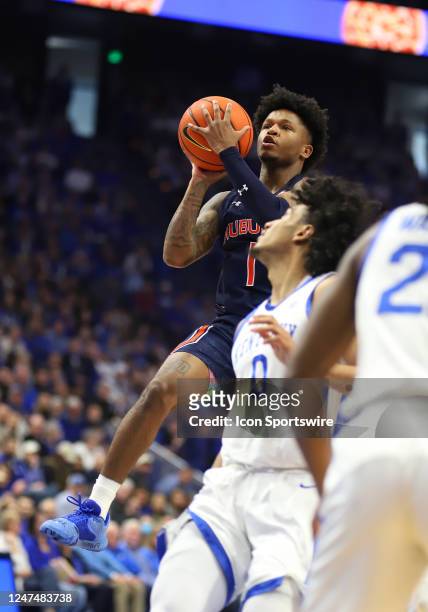 Auburn Tigers guard Wendell Green Jr. In a game between the Auburn Tigers and the Kentucky Wildcats on February 25 at Rupp Arena in Lexington, KY.