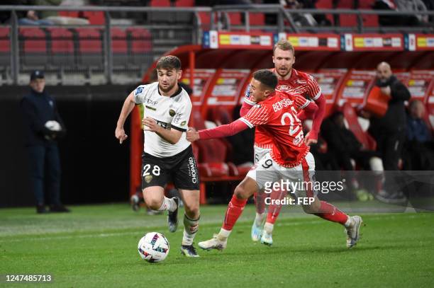 Salim BEN SEGHIR - 28 Bryan SOUMARE during the Ligue 2 BKT match between Valenciennes and Dijon at Stade du Hainaut on February 25, 2023 in...