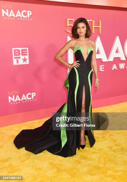 Zendaya at the 54th NAACP Image Awards held at the Pasadena Civic Auditorium on February 25, 2023 in Pasadena, California.