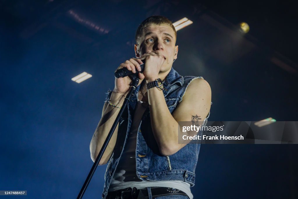 German rapper $oho Bani performs live on stage during a concert at ...