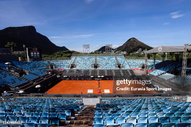 View of Guga Kuerten Court during day six of ATP 500 Rio Open presented by Claro at Jockey Club Brasileiro on February 25, 2023 in Rio de Janeiro,...