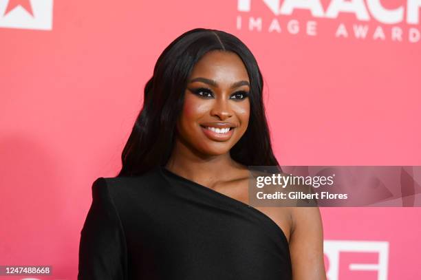 Coco Jones at the 54th NAACP Image Awards held at the Pasadena Civic Auditorium on February 25, 2023 in Pasadena, California.