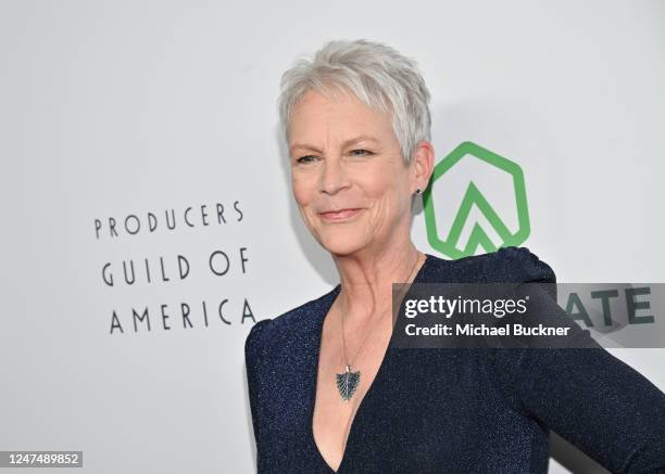 Jamie Lee Curtis at the 34th Annual Producers Guild Awards held at The Beverly Hilton on February 25, 2023 in Beverly Hills, California.