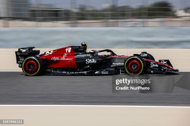 Zhou Guanyu of China, Alfa Romeo F1 Team Stake, C43 - Ferrari, action during the Formula 1 pre-season tests of the 2023 FIA Formula One World...