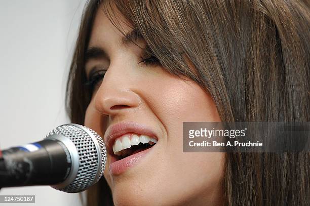 Kate Voegele launches her "Signature Series Sunglasses Beckon" at Oakley Store on September 12, 2011 in London, England.
