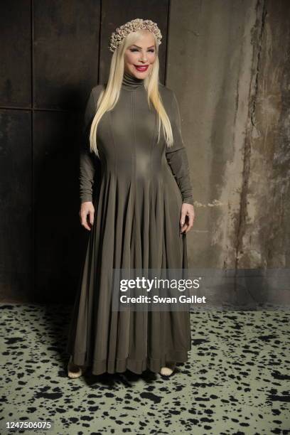 Ilona Staller at Bottega Veneta Fall 2023 Ready To Wear Runway Show on February 25, 2023 in Milan, Italy.