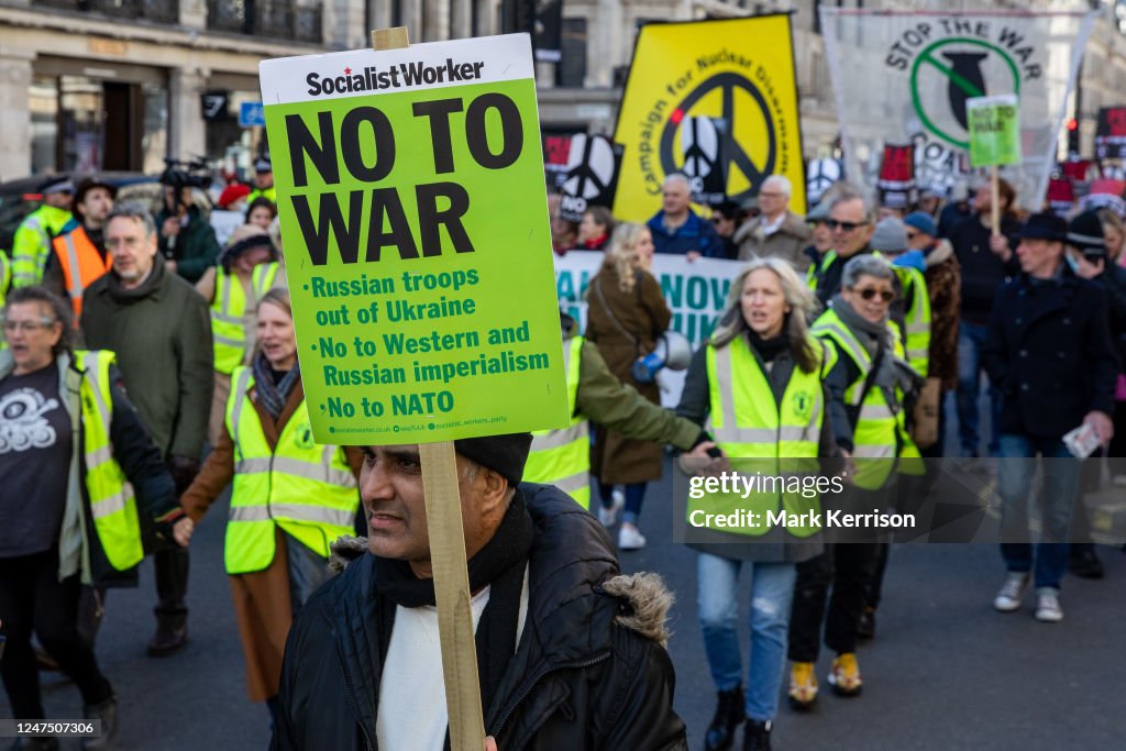 Peace Now Stop The War In Ukraine March London