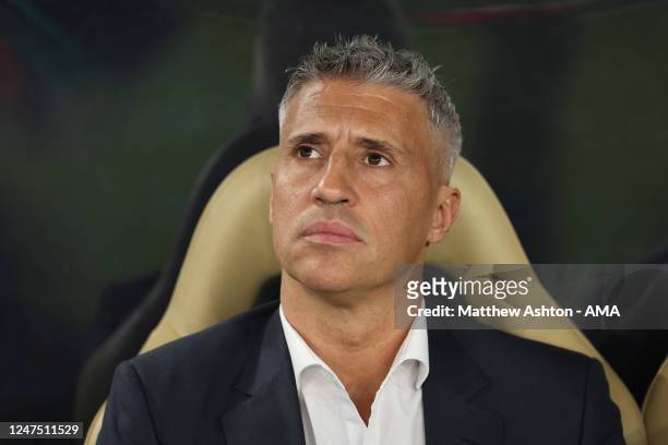 Hernan Crespo the head coach / manager of Al Duhail SC during the AFC Champions League - Western Region - Semi Final Match between Al-Duhail v...